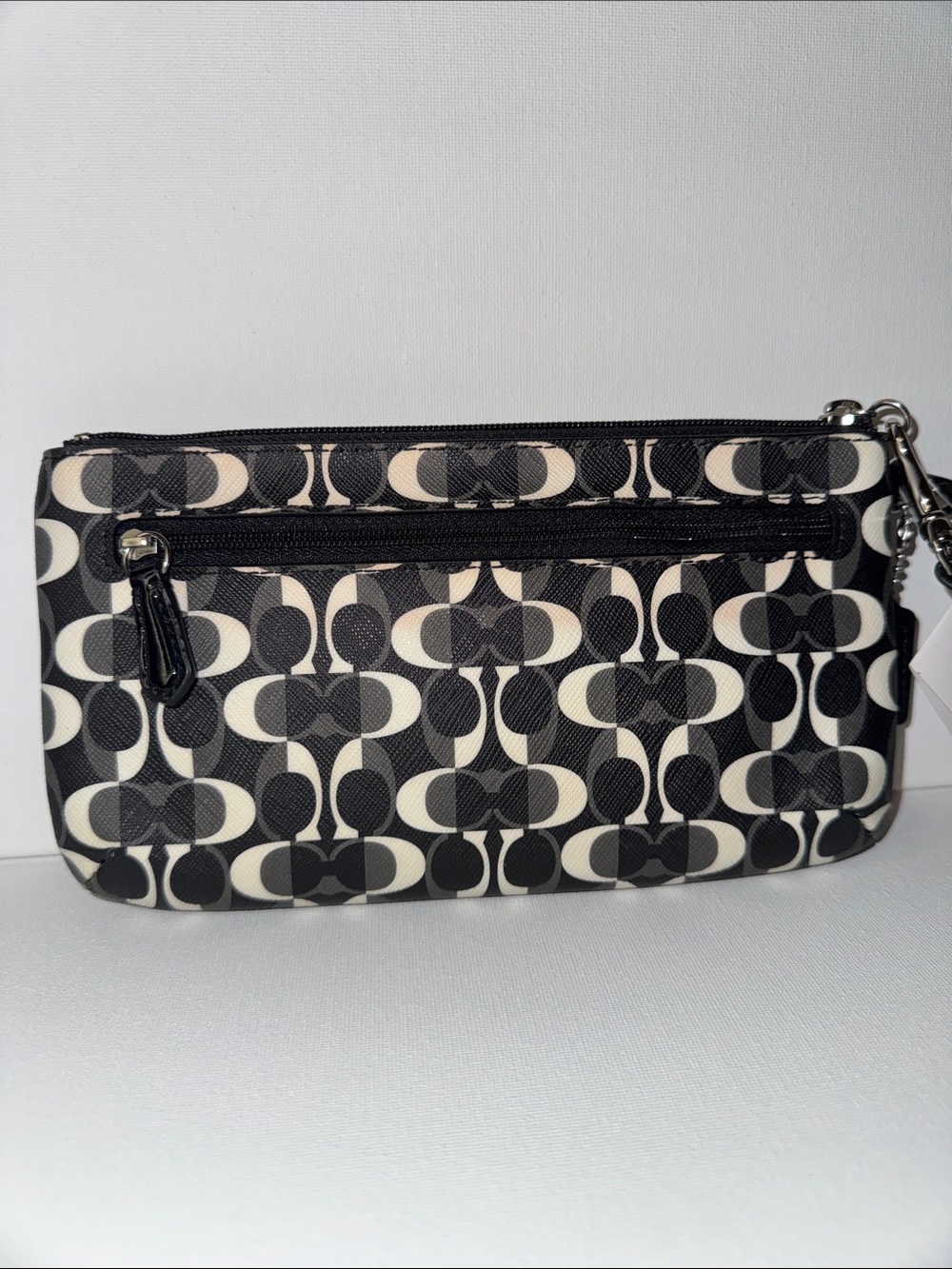 Coach Black Dream C Signature Print Wristlet - Picture 2 of 8